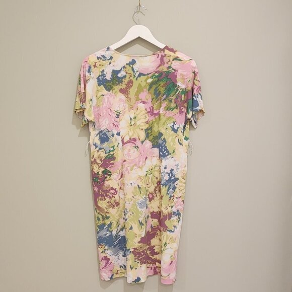 BCBG MaxAzria Women's Pink & Multicolor Floral "Avery" Mini Dress - Size Medium - Picture 4 of 7